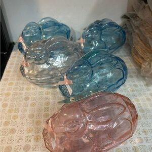 Set of Plastic Bunny Containers